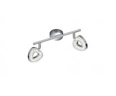 Reality Leuchten Tours Wandleuchte, Metall, Integriert, 4.5 W, chrom, 8.8 x 30 x 13 cm