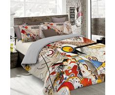 Sogni Dautore Italian Bed Linen Bettbezug, Doppelte, 100% Baumwolle, Multicolor SD63, DOPPEL