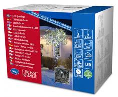 Konstsmide 3611-200 Micro LED Lichterkette / für AuÃen (IP44) / 24V AuÃentrafo / 80 kalt weiÃe Dioden / schwarzes Kabel
