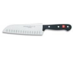 Wüsthof Santoku mit Kullenschliff, Gourmet (4188-7), 17 cm Klinge, Edelstahl, rostfrei, für Spülmaschine, japanisches Kochmesser, extrem scharf