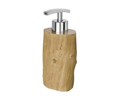 Wenko 21040100 Seifenspender Forest - Holzoptik, Kunststoff - Polyresin, 8.3 x 16.5 x 6.3 cm, Braun