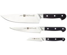 Zwilling Messerset Pro 3 teilig, Edelstahl, Silber/schwarz, 38 x 28 x 28 cm, 3-Einheiten