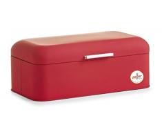 Zeller 27298 Brotkasten Soft Touch, Metall, ca. 42,5 x 23 x 16,5 cm, rot