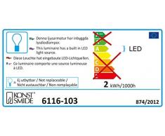 Konstsmide 6116-103 LED Lichtervorhang mit 3 Acrylschneeflocken / für Innen (IP20) / VDE geprüft / 24V Innentrafo / 15 warm weiße Dioden / transparentes Kabel