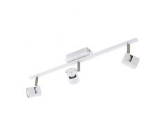 EGLO VERGIANO Spot, Aluminium, Deckenleuchte 3-flammig, 5 W, weiss, nickel-matt