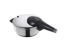 WMF Perfect Premium Schnellkochtopf 3,0l, Schnelltopf 22 cm, Cromargan Edelstahl poliert, Induktion, 2 Kochstufen, All-In-One Drehknopf