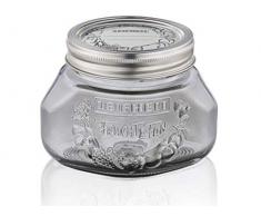 Leifheit Einmachglas 3er Set 0,5 L Smokey Grey, Weckglas mit Deckel ideal für Eingemachtes und Selbstgemachtes, dekoratives Vorratsglas, spülmaschinengeeignet, Marmeladenglas, Einkochglas, rund, grau