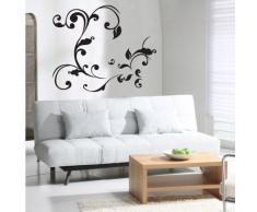 INDIGOS WG10329-80 Wandtattoo W329 Blatt BlÃ¤tter Ranke Gewirr Pflanze Wandaufkleber 80 x 72 cm, braun