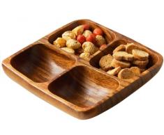 Premier Housewares Kora Servierschale, 4-teilig, Akazienholz