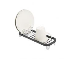 Umbra Sinkin Mini Abtropfgestell aus Metall – Passend für Spülbecken und Arbeitsfläche, Kompakt und Handlich, Schwarz / Nickel