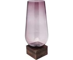 Kare Design Vase Podium Lila 58cm, Runde Vase in der Farbe Lila, Glasvase als besonderes Accessoire für den Wohnbereich, verschiedene Ausführungen erhältlich (H/B/T) 58x24x24cm