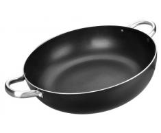 IBILI Bratpfanne I-Chef tief mit Griffen 36 cm, Aluminium, schwarz/Silber