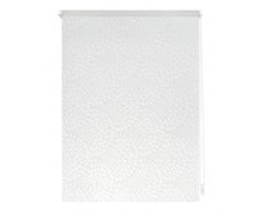 Lichtblick Rollo Klemmfix, 90 x 180 cm mit Motiv Drops - Weiß Transparent Montage ohne Bohren, moderner Sicht-und Sonnenschutz, Motivrollo, lichtdurchlässig & Blickdicht