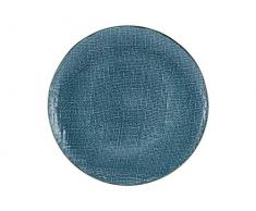 Creatable, 23086, Serie CANVAS, Geschirrset, Teller Set 6 teilig, blau, Steinzeug