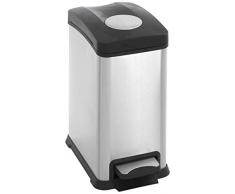 Tret-Abfallsammler aus Edelstahl, Edelstahl, Inhalt 12 l -