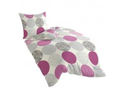 Bierbaum Bettwäsche 6383, Fein-Biber, Made in Germany, himbeer 07, 155x220 + 80x80 cm, Komfortgröße