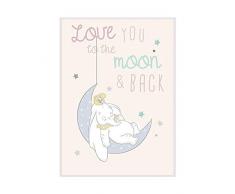 Disney Wandbild von Komar | Dumbo Moon | Kinderzimmer, Babyzimmer, Dekoration, Kunstdruck | Größe 40x50cm (Breite x Höhe) | ohne Rahmen | WB029-40x50