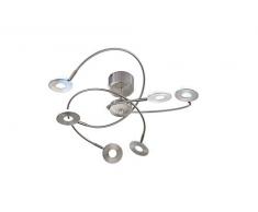 Fischer&Honsel Dent Deckenleuchte, Metall, 6 W, nickelfarben