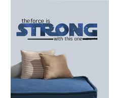 RoomMates RM - Star Wars The Force is Strong with This one Wandtattoo, PVC, Mehrfarbig, 29 x 13 x 2.5 cm