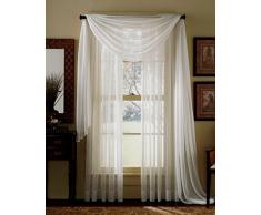 Comfy Deal Gardinen-Set mit Schal und Fenstern, durchsichtig, 140 x 216 cm, 3-teilig beige