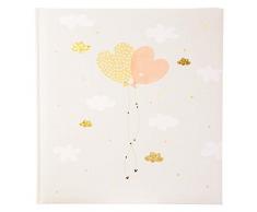 goldbuch 08 386 - Hochzeitsalbum Ballooning Hearts, Turnowsky Design, Fotoalbum mit 60 weißen Seiten und Pergamin Trennblättern, Album mit Herz Ballons Motiv, Kunstdruck mit Goldprägung und Relief