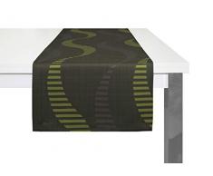 Wirth Tischläufer Lupara, Polyester, Grün, 40 x 150 cm