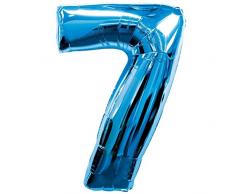 amscan NEU Folienballon Große Zahl 7 blau, 58x86 cm