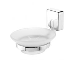 Tiger Impuls Seifenschale, Edelstahl verchromt / Echtglas gefrostet