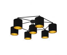EGLO STAITI Deckenleuchte, Stahl, mit Schirm, 40 W, schwarz