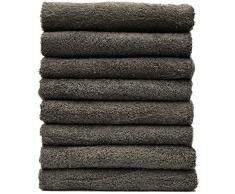 NatureMark 8X Handtücher, 100% Baumwolle, anthrazit grau, 8er Pack 50x100cm, 8
