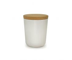 EKOBO XXL (1800 ml), weiß Vorratsdose, Bambusfaser/Kunstharz, White, 14,5 x 14,5 x 16,4 cm, 2-Einheiten