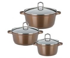 GSW 509008 Gourmet Premium Color Topf-Set, 3-teilig, Bronze