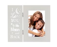 ouchan Baby Bilderrahmen 10,2 x 15,2 cm Light Up Bilderrahmen Collage mit Bewegungsmelder für Home Decor Familie Baby Friends