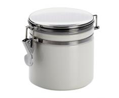 Maxwell & Williams AN12361 Clip Vorratsdose, Vorratsbehälter, mit Bügelverschluss, 0,5 l, Porzellan/Metalldeckel, weiß