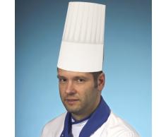 PAPSTAR 12208 Kochmützen, Papier 23 cm Burgund größenverstellbar, 25 Stück, weiß
