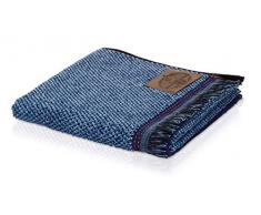 möve Denim Handtuch Perlstruktur mit Fransen 50 x 100 cm aus 100 % Baumwolle, denim