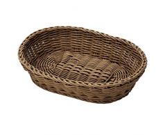 Saleen Großer Mehrzweck-Korb, Gastrotauglich, Oval, 32 x 23 x 7 cm, Kunststofffaser, Dunkelbraun, 02010706101