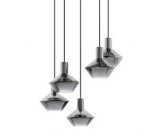 EGLO PONZANO Hängeleuchte, Stahl, 60 W, nickel-nero