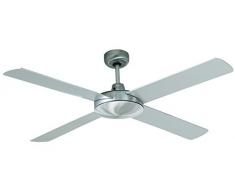 LUCCIAIR 210862 Deckenventilator, silber, 122 x 122 x 30 cm