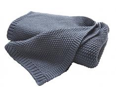 biederlack Überwurf, gestrickt, Acryl, Blau