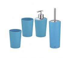 Kela Badset Marta, 4-tlg., 1 Seifenspender/ 2 Becher/ 1 WC-Garnitur, Kunststoff, 390217, Türkis
