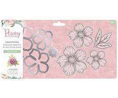 Natures Garden Collection Stempel & gestanzte Pfingstrose, silberfarben, Einheitsgröße