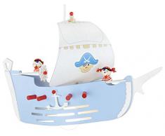 Elobra Pendelleuchte, Holz, E27, hellblau, 60 x 20 x 25 cm