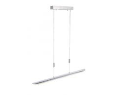 Paul Neuhaus 2623-21 A+, Pendelleuchte, Eisen, 25 W, silber, 112 x 10 x 160 cm