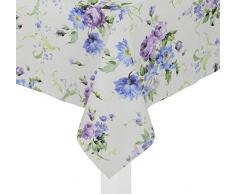 Wirth Tischdecke Montrose mit Kuvertsaum, Polyester, Blau, 120 x 120 cm