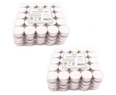 pajoma Teelichter weiß unbeduftet 200 Stück, 3,8cm Paraffin Brenndauer: 4 Std.