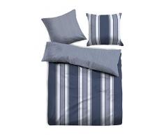 TOM TAILOR Unisex Heimtextilien & Bettware Gemusterte Wende-Bettwäsche Indigo/Indigo,135/200