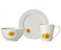 Zauberwerk Brunch- und Frühstücksset Yes, 3-teilig, Porzellan