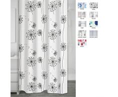 RIDDER 303210-00 Duschvorhang Folie ca. 180x200 cm, Moonflower schwarz