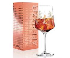 RITZENHOFF Aperizzo Aperitifglas von Alice Wilson, aus Kristallglas, 600 ml, mit edlen Goldanteilen